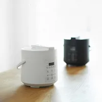 Mini cuiseur à riz avec revêtement en céramique, 2L Portable pour voyage, bureau, dortoir, cuisson rapide, antiadhésif et facile à nettoyer, expédition rapide 4