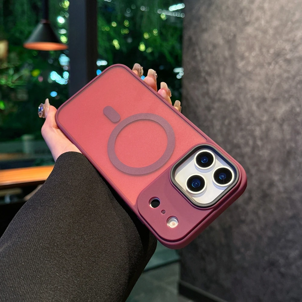 Luxury Matte Transparent Shockproof Phone Case with Breathable Magnetic Soft Cover