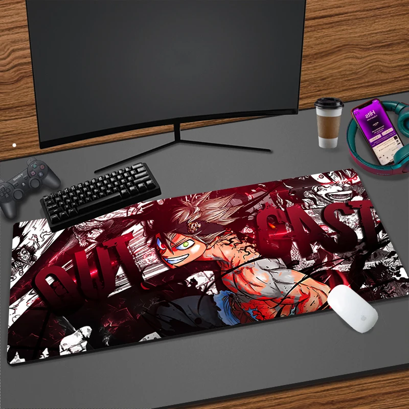 

Black Clover HD Anime Mouse Pad Large Computer Gamer Cabinet Mousepad Laptop Gaming Accessories Non Slip Rubber Desk Mat Carpet