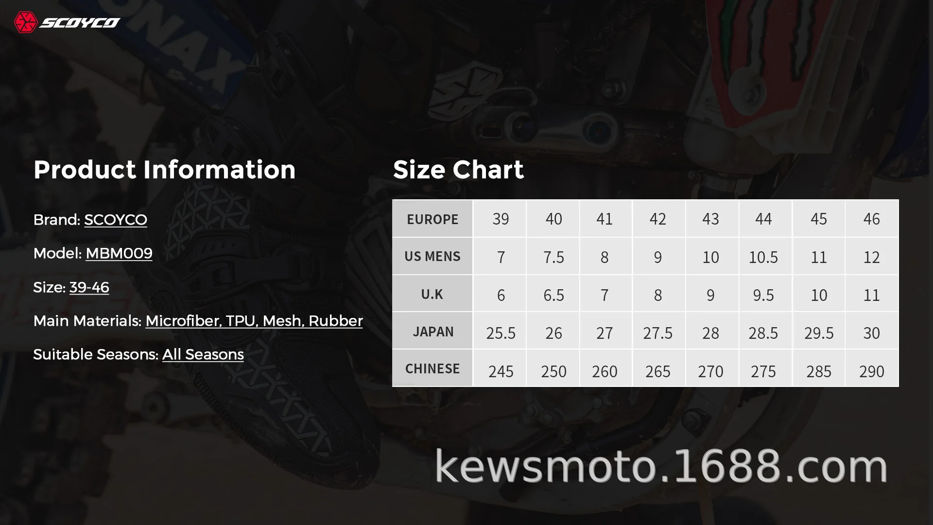 SCOYCO Motorcycle Riding Protective Boots Knee-High Anti-drop Motocross Boats Anti-Slip All-Terrain Grip Long Moto Rally Boots