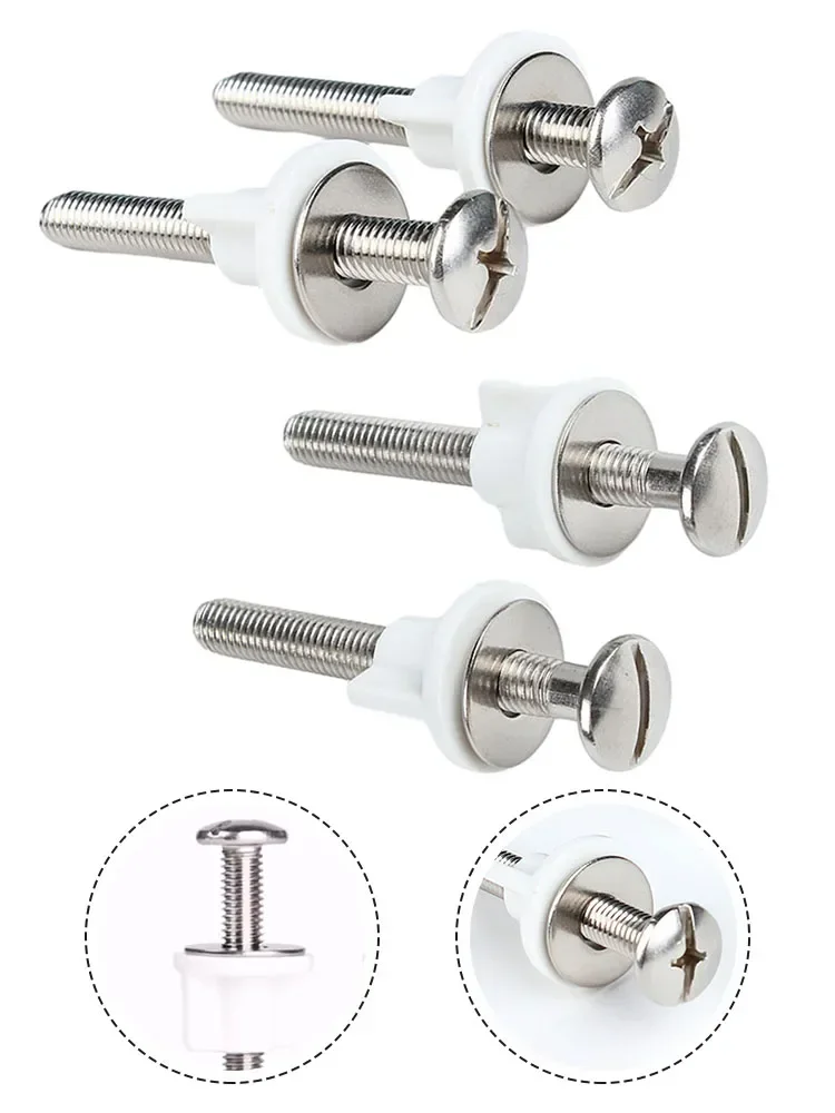 Toiletbril bevestigingsschroeven, 4 stuks, bevestiging van bovenaf, schroeven voor toiletbril, universele wc-bril, bevestigingsset, uitbreidingsbouten van rubber, toiletbril, schroeven, accessoires