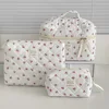 Fashion Cherry Tote Women Makeup Bag Portable Cute Ladies Cosmetic Toiletry Storage Pouch Handbag Cotton Quilted Zipper Bag 1