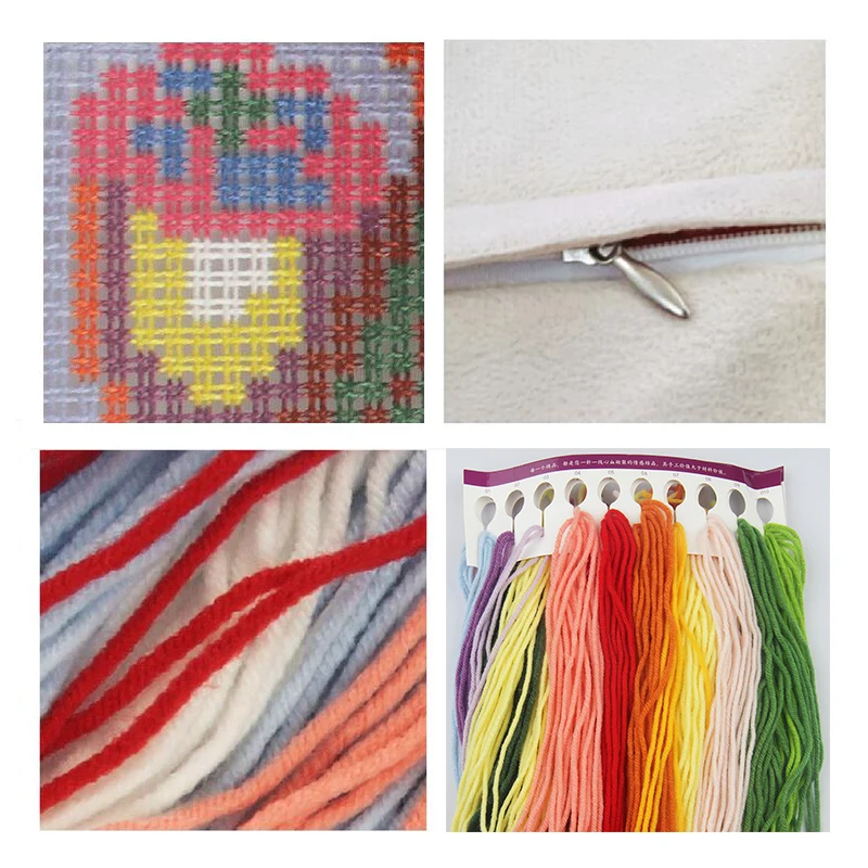 DIY Tapered embroidery needlework embroidery on printed canvas kit Cross stitch accessories kit pillowcase home decor 6ct Lion