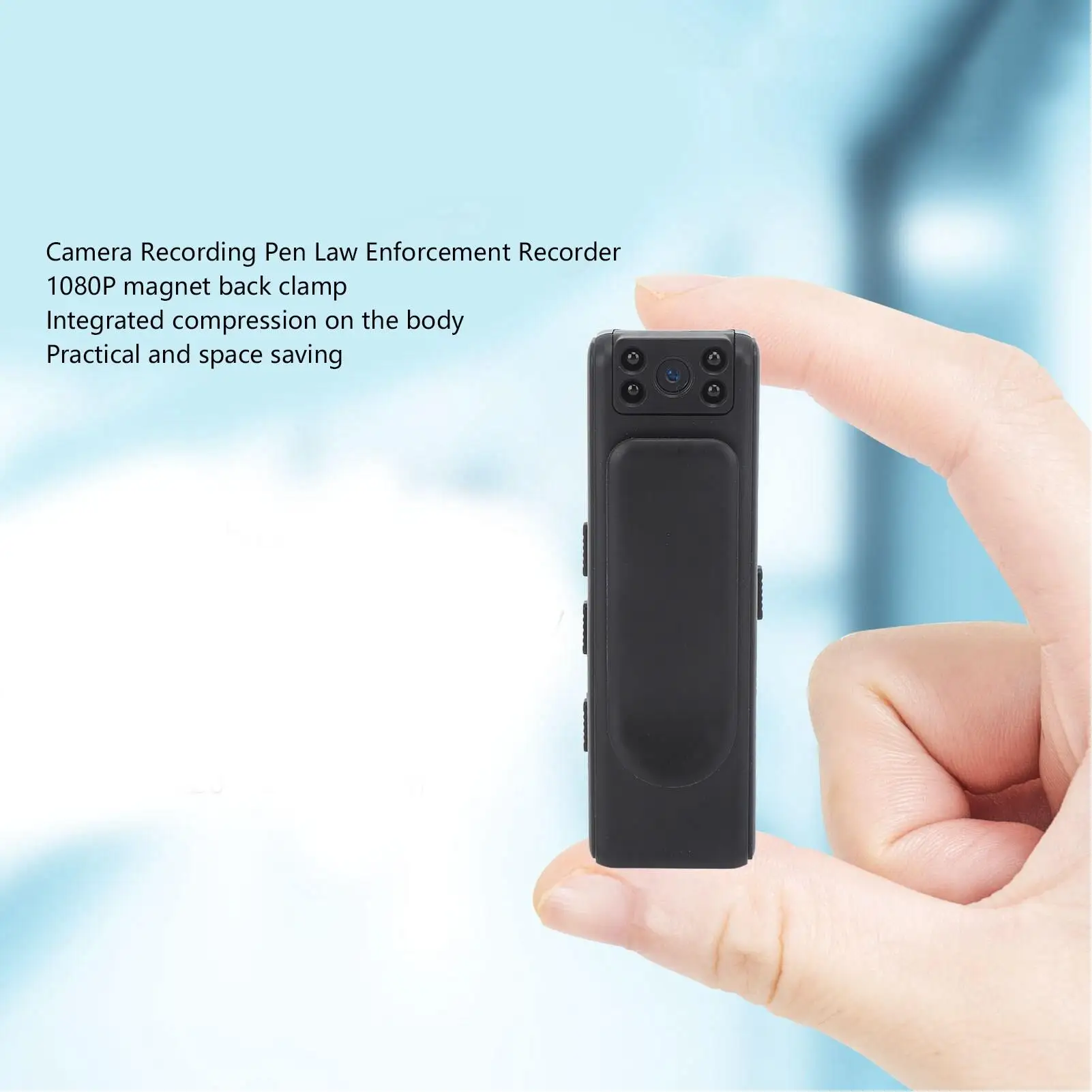 1080P HD Wearable Mini Camcorder with 90&deg; Rotation, Magnetic Adhesion & Infrared Night Vision-Ideal for home Use