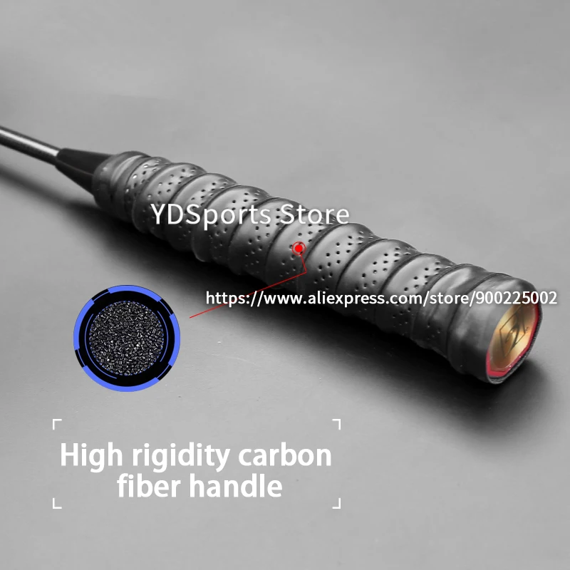 Woven T700 Carbon Fiber Badminton Rackets Strung High Tension 22-30LBS 4U 80-84G Professional Racquet With String Bags
