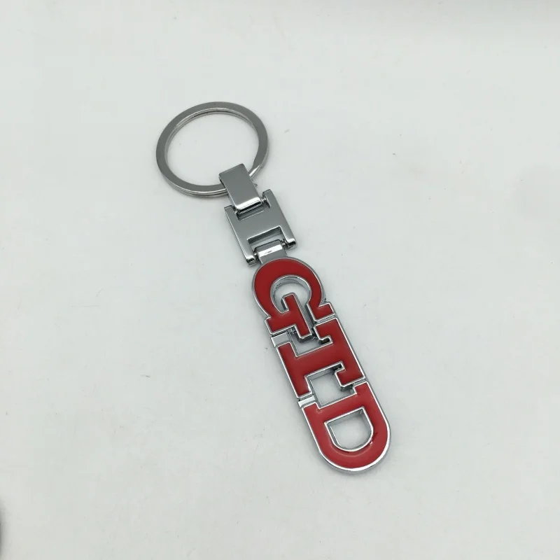 1pcs 3D 금속 GTD 자동차 키 링 엠블럼 키 체인 키 체인 키링 배지 데칼 스타일링 액세서리