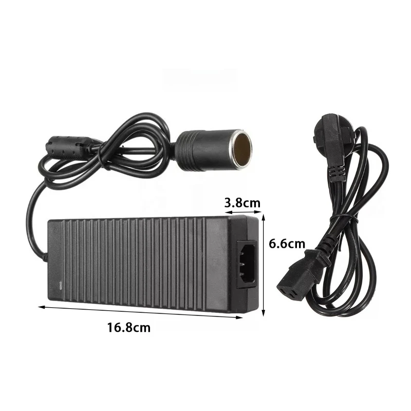 Universal AC to DC Power Converter with 12V Car Adapter Socket, 180W 15A Power Supply