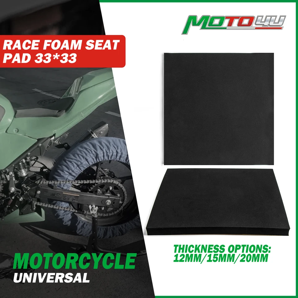 MOTO4U Universele Motorfiets Race Foam Seat Pad - Hoge Dichtheid 12mm Zelfklevend