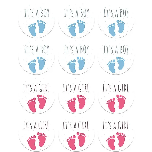 Welcome Baby Boy Stickers Labels Cute Little One Elephant Decor Stickers  Welcome New Born Gender Reveal Baby Shower Decor - AliExpress
