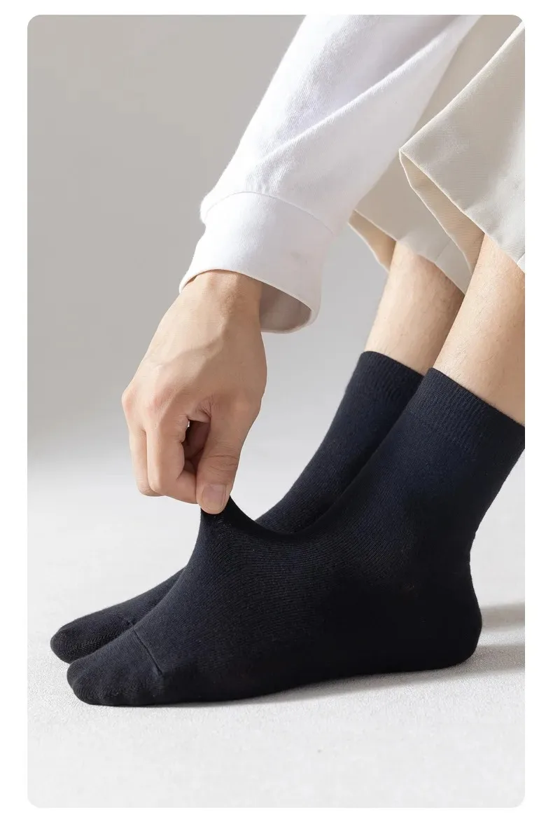 Mens Cotton Crew Socks - 10 Pairs Casual Business Breathable Size 38-45