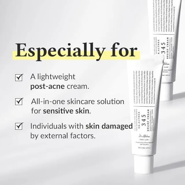 Dr.Althea 345 Antioxidant Cream Moisturizing and Moisturizing Barrier Relief and Soothe Acne Oil Sensitive Facial Care 4