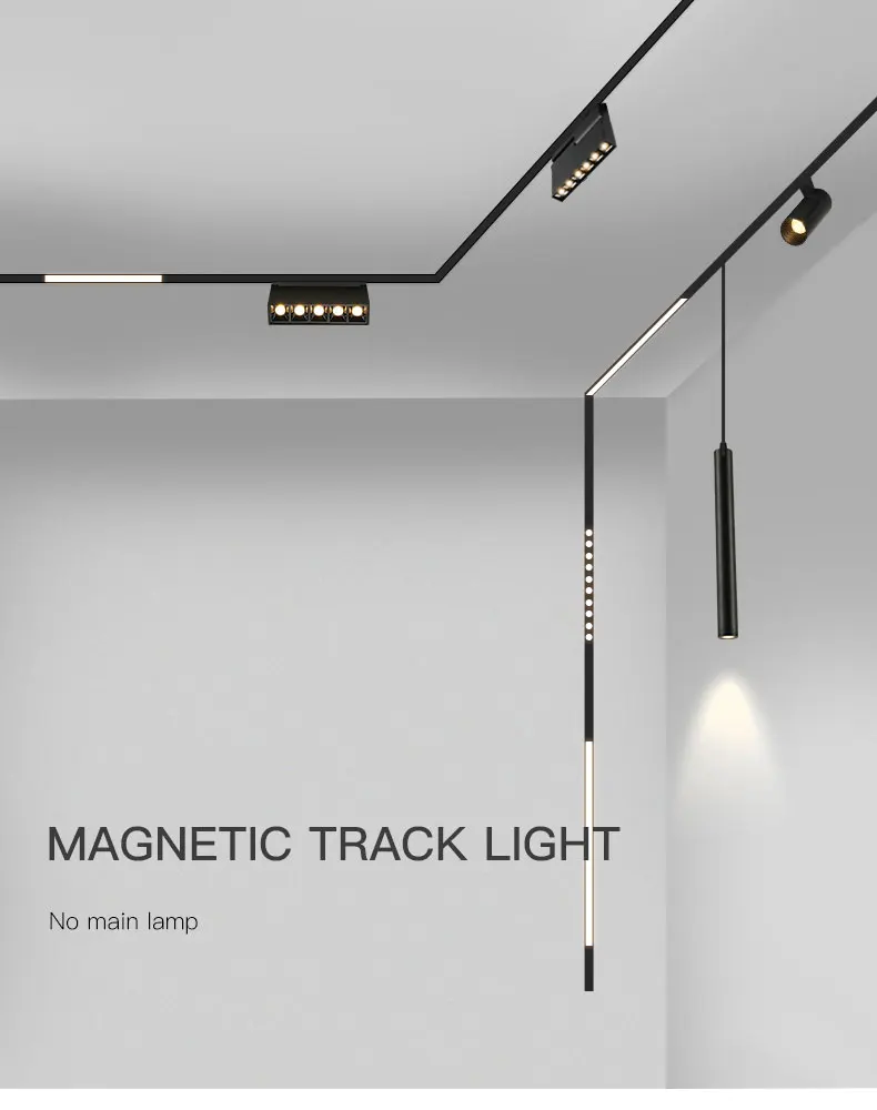 Description Picture 3 of itemCOOJUN Magnetic Track Lights Embedded LED Spotlight Downlight 48V Without Main Light Living Room Lighting Grille Lamp Series