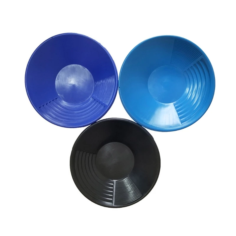 15-inch Gold Panning Basin Nugget Sluicing Pan for w/ Dual Riffles Prospecting Dredging River Tool for Metal Detector Pa 6