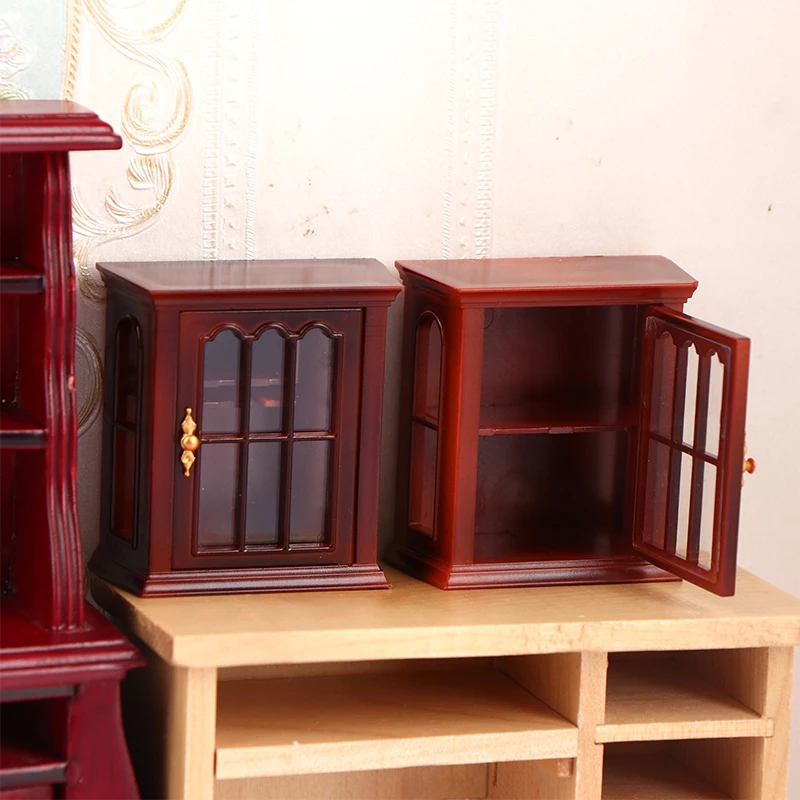 

1:12 Dollhouse Miniature Wall Mount Cabinet Hanging Storage Organizer Cupboard House Furniture Decor Toy Doll House Accessories