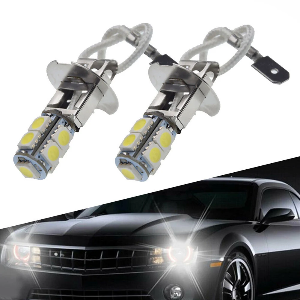 

2x For H3 Car Fog Light DRL Driving Lamp 6V 5050 LED Chips 6000K White Flashlight Torches Replacement Bulb 360 Degrees Fog Lamp