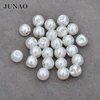 JUNAO 8mm 10m 12mm White Pearl Buttons Sewing Rhinestone Button Decorative Round Plastic Button Pearl Applique for Dress 3