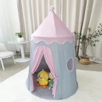 Folding Toy Tent Large Teepee Tent for Kids Children Play House Princess Castle Children Outdoor Gifts Toys Tent Castle 1