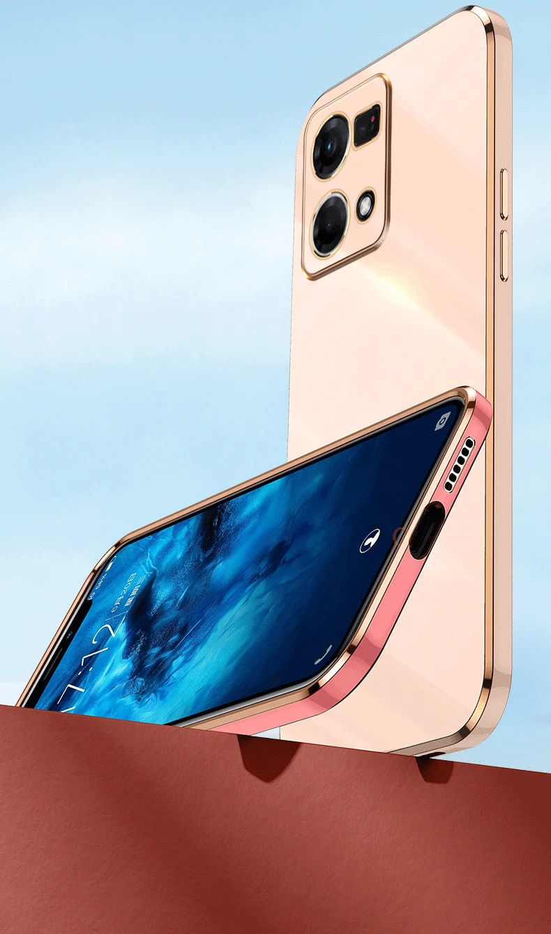 Reno7 Reno8 placage anneau support étui pour Oppo Reno 7 8 6 5 Lite 9 Pro 4g 5g Silicone support couverture arrière Reno5 5lite_voghion.com