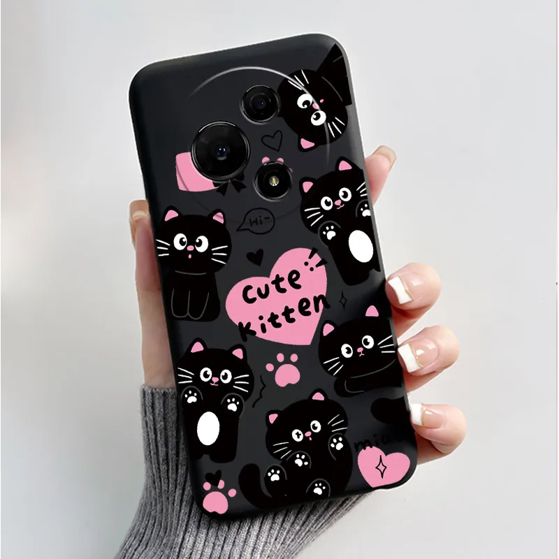 Luxury Fashion Butterfly Flowers Black Soft Silicone Shockproof Phone Case Cover