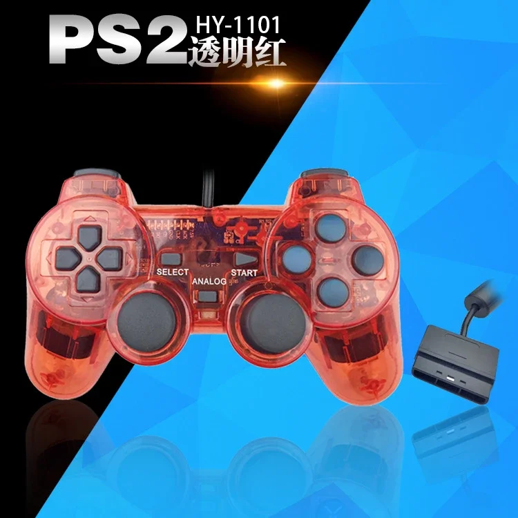 Фото Проводной геймпад для Sony PS2, контроллер для Mando PS1/PS2, джойстик для plasystation, проводной джойстик с двойной вибрацией и ударом №4