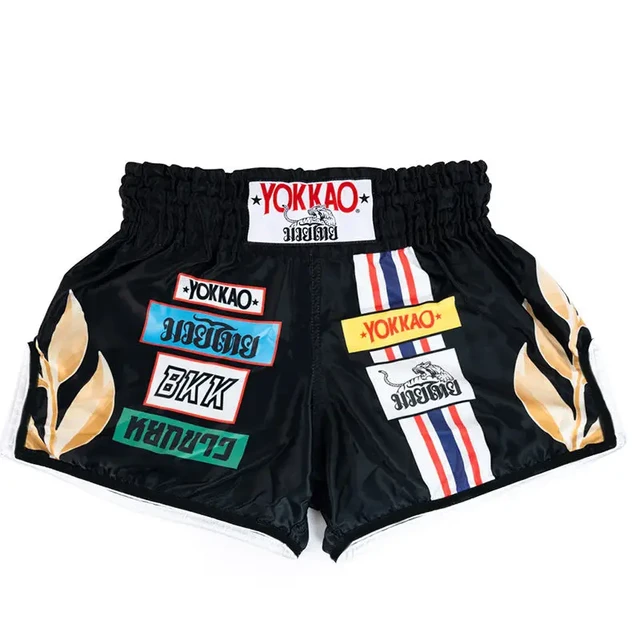 Pantalones cortos de Muay Thai para hombre y mujer, ropa de combate con  estampado de Kickboxing, Boxeo, competición de entrenamiento, gimnasio,  artes marciales, Sanda - AliExpress