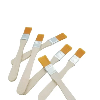 Spazzola con manico in legno da 10 pezzi, setole in nylon, strumenti per la pulizia della saldatura, per tastiera PC con residui di pasta flussante saldante 1