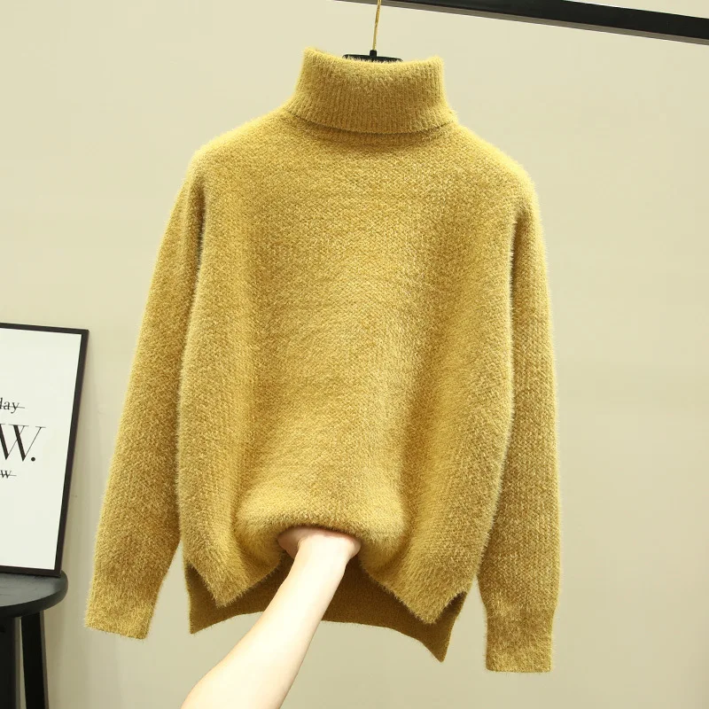 Women Autumn Winter Knitted Sweater Long Sleeve Pullover