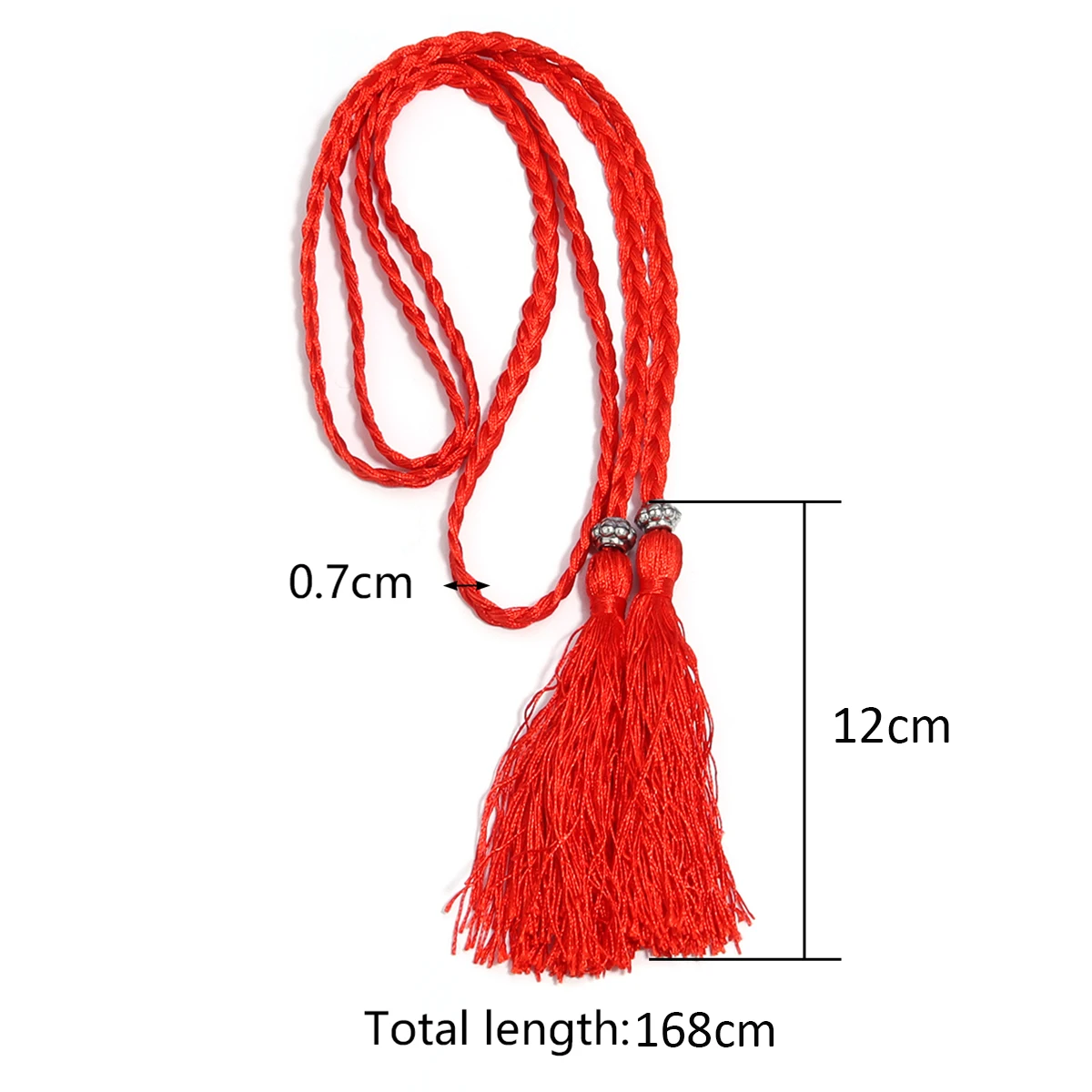 Women Waist Belt Rope Chinese Style Braided Woven Tassel  display picture 2