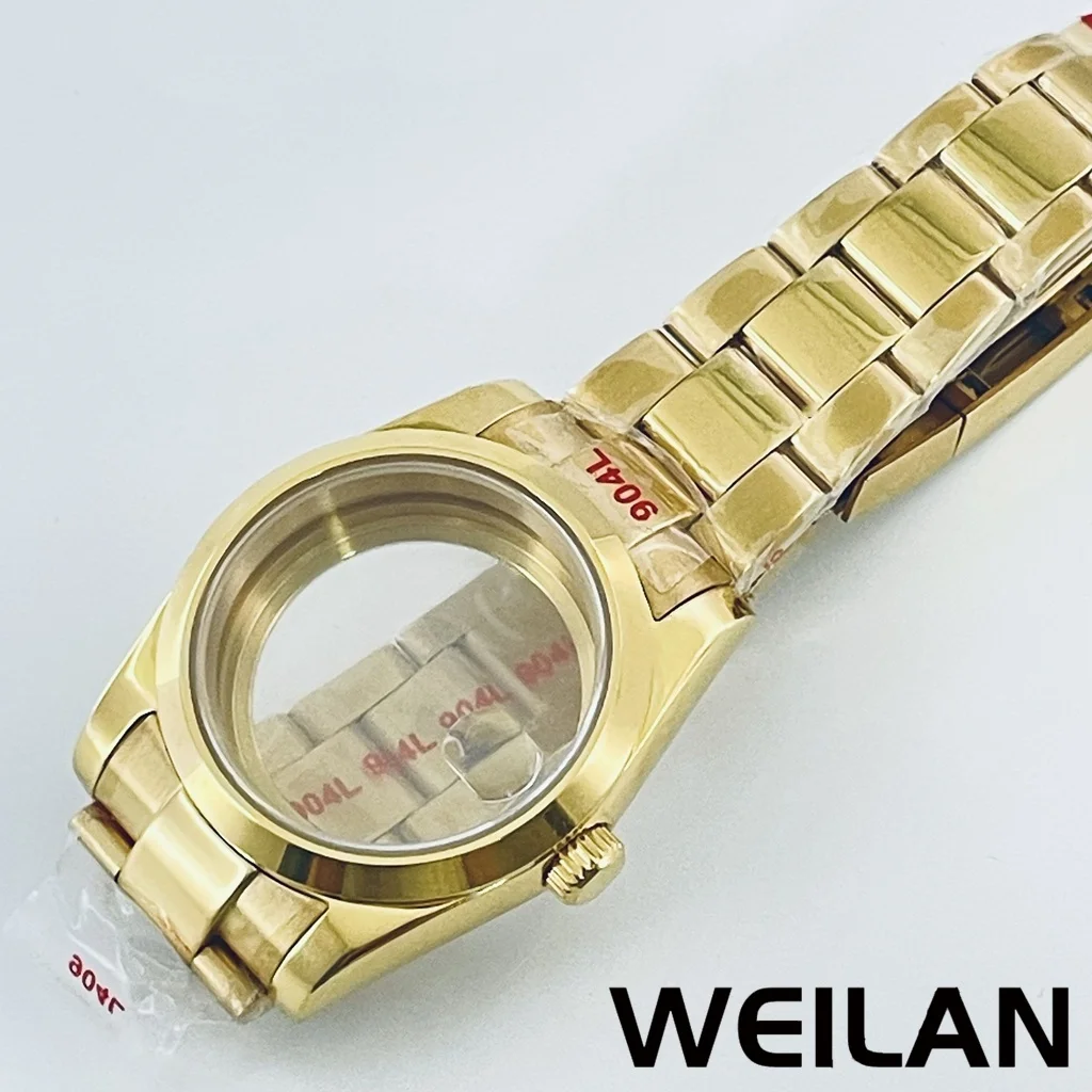 Gold Top Waterproof Watch Case with Sapphire Crystal