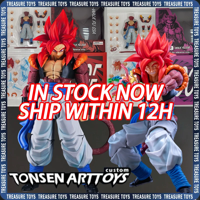 Tonsen Arttoys Kamione Studio Gogeta figura Dragon Ball GT Super Saiyan 4 SSJ4 Gogeta Anime figuras de acción juguetes regalos para niños