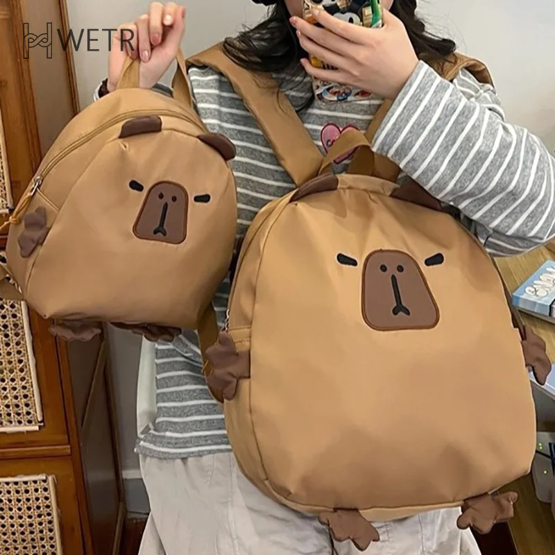 

Школьная сумка каваи капибара, сумка, рюкзак для ноутбука, милый мультяшный рюкзак, модные дорожные повседневные сумки для книг, вместительный рюкзак