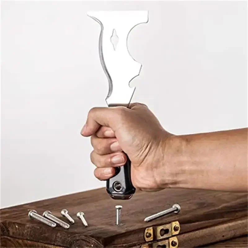 Stainless Steel Paint Putty Scraper 9 in 1 Tool Spackle Knife Caulk Removal Tool Painters for Wood Wallpaper Scraper
