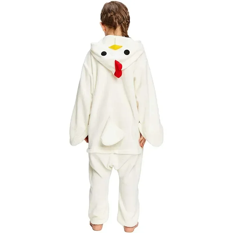 Chicken Pajamas Children Onesies For Kids Anime Kigurumi Boy Girls Baby Costume One-Piece Pijama Birthday Gift Full Body Pjs
