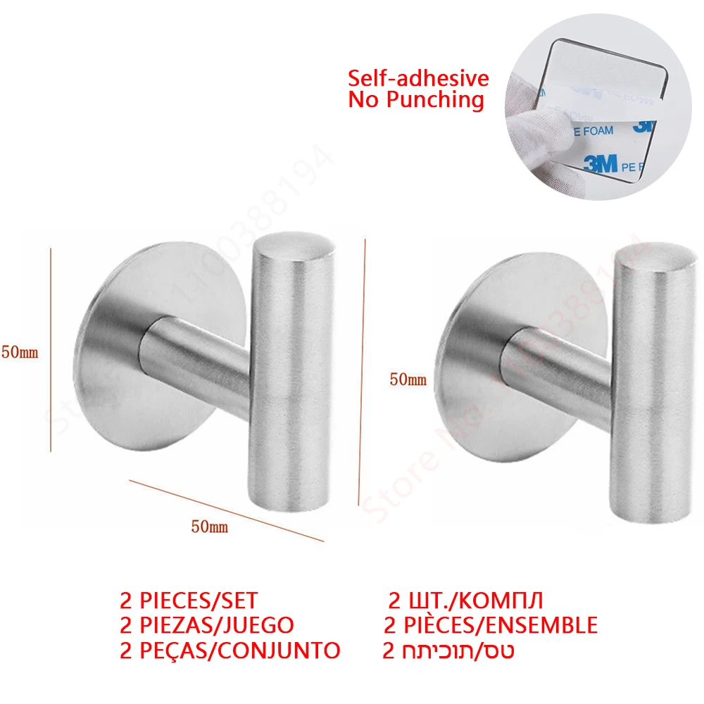 Stainless Steel Adhesive Wall-Mount Towel & Napkin Holder