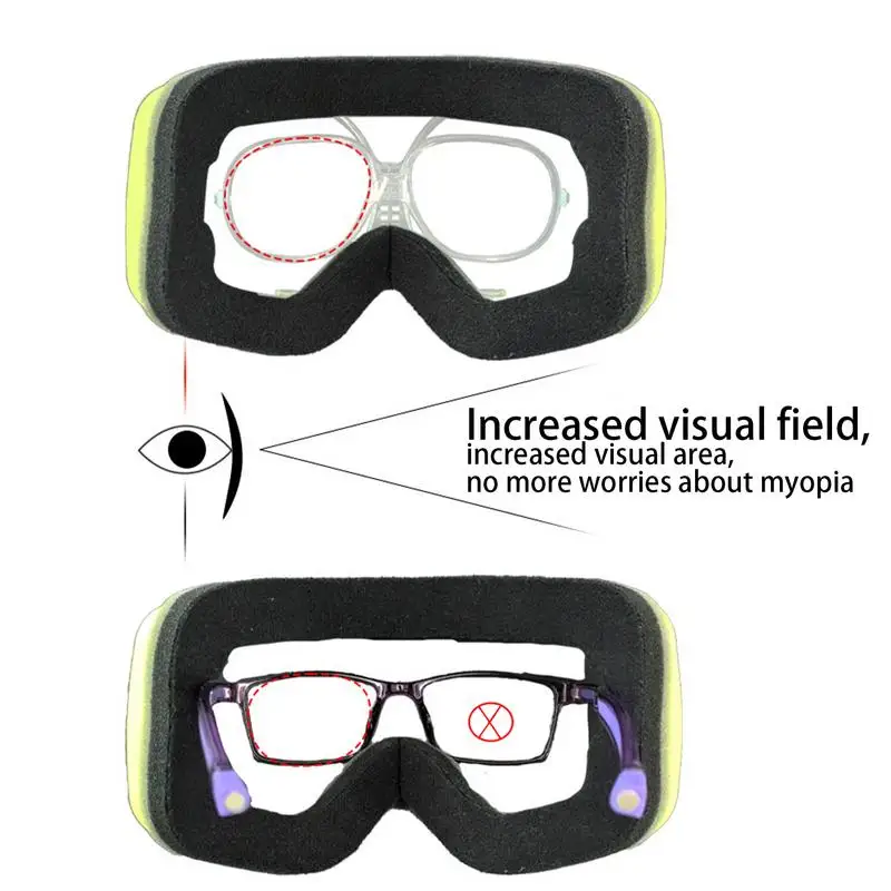 Ski Goggle Insert Adjustable Prescription Adapter Flexible Optical Bendable Inner Frame For Glasses Wearers Outdoor Skiing ﻿ 4