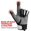 ROCKBROS Winter Cycling Gloves Windproof Breathable Warm Heating Gloves Touch Screen USB Heated Gloves Men Women Bicycle Gloves 3