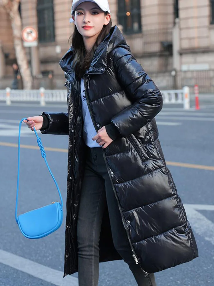 Black Jacket Women Winter | Black Jacket Women Hooded | Jacket Female Long  Winter - Down Coats - Aliexpress