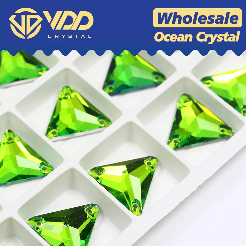 VDD 20Pcs Triangle DIY Sewing Crystal Strass Sew On Stones K9