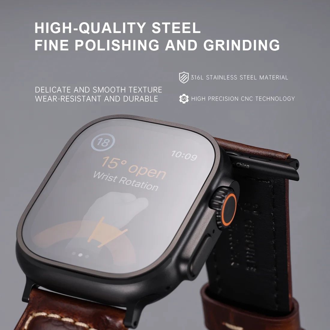2pcs Stainless Steel Apple Watch Band Adapter Connector