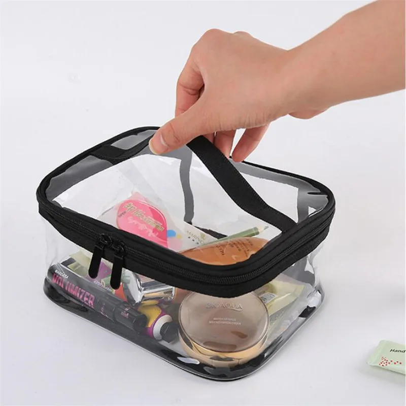 Transparent PVC Cosmetic Bag For Women Waterproof Clear Makeup Bags Beauty Case Make Up Organizer Storage Bath Toiletry Wash Bag 4