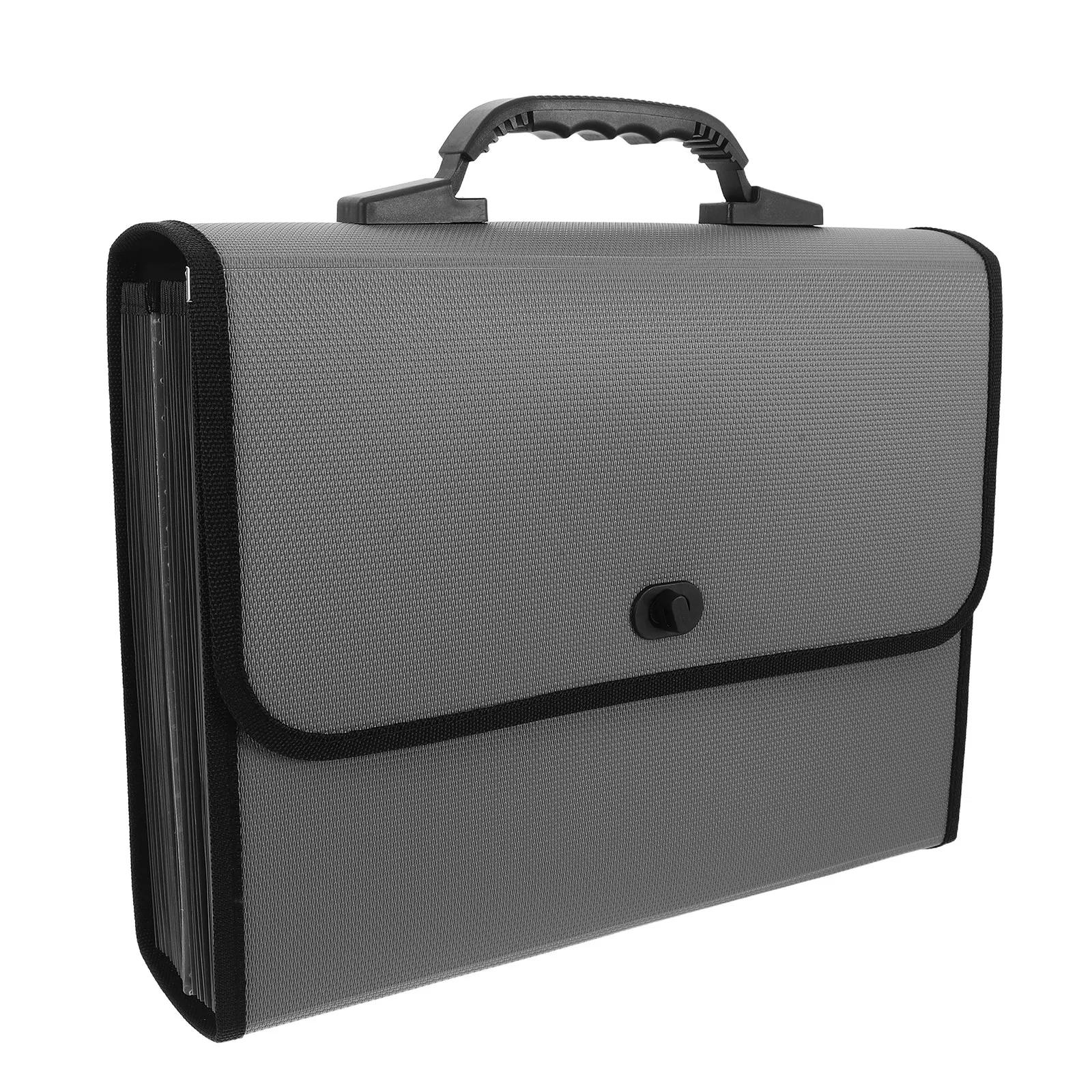 Akkordeon-Organizer, erweiterbarer Aktenordner, tragbarer Dokumentenkoffer mit 26 Fächern, A4-Format, Kunststoff, Aktentasche, Griff, Schnalle, Büro_voghion.com