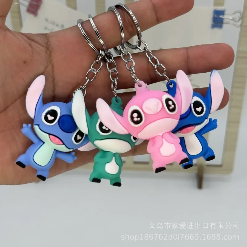 

New Disney Creative Keychain Anime Character Stitch Cartoon Doll Student Pendant Couple Decoration Children's Birthday Gifts