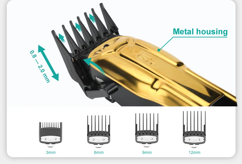 Description Picture 5 of itemVGR 138 BLDC blade cordless hair clipper, metal rechargeable professional men's hair clipper, deep cleaning hair trimmer