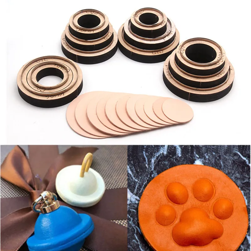 1Pcs Round Leather Cutting Die DIY Coaster Leather Template Knife Die 50mm/60mm/70mm/80mm/90mm/100mm leather cutting die set