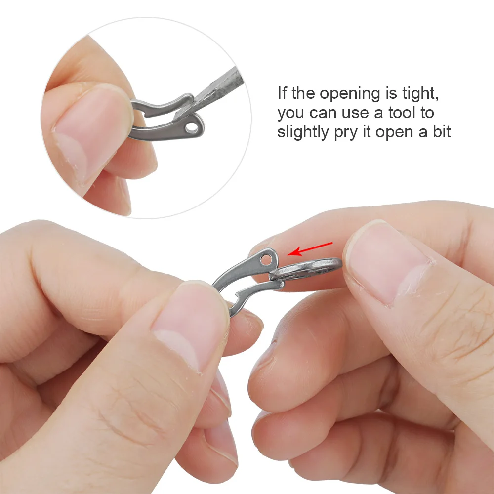 Titanium Alloy Clasp Accessories Hook DIY Buckle Necklace Gadgets Keychain Accessories Multifunctional Outdoor Camping Tool