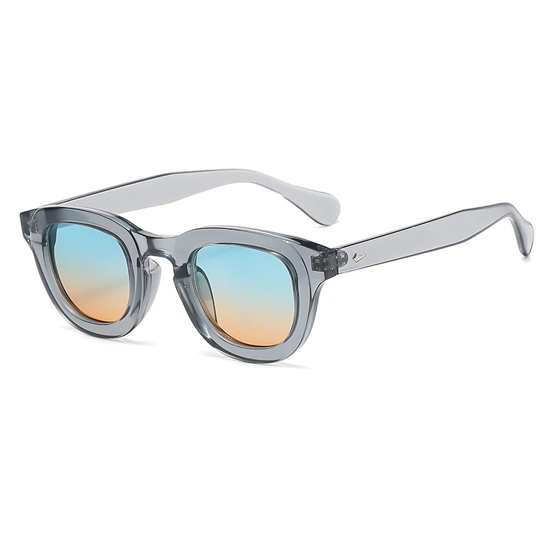 2024 neue Sonnenbrille Weibliche Oval Rahmen Dicken Rahmen Kleine Gesicht Persönlichkeit Retro Sonnenbrille Multi farbe Mode Gläser