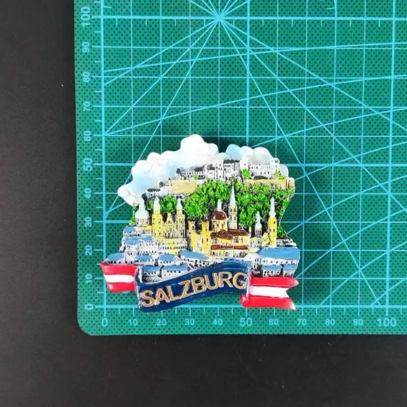 Magnete Frigorifero 3D Principessa Sissi Vienna Austria - Souvenir Viaggio In Resina - 6x7 Cm