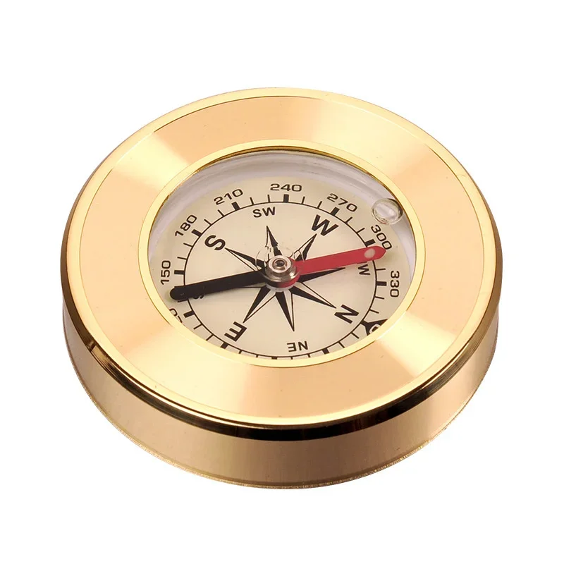Mini Camping Marching Lensatic Compass Magnifier Gold Wild Survival Navigation Noctilucent mini compass,navigation compass,survival compass