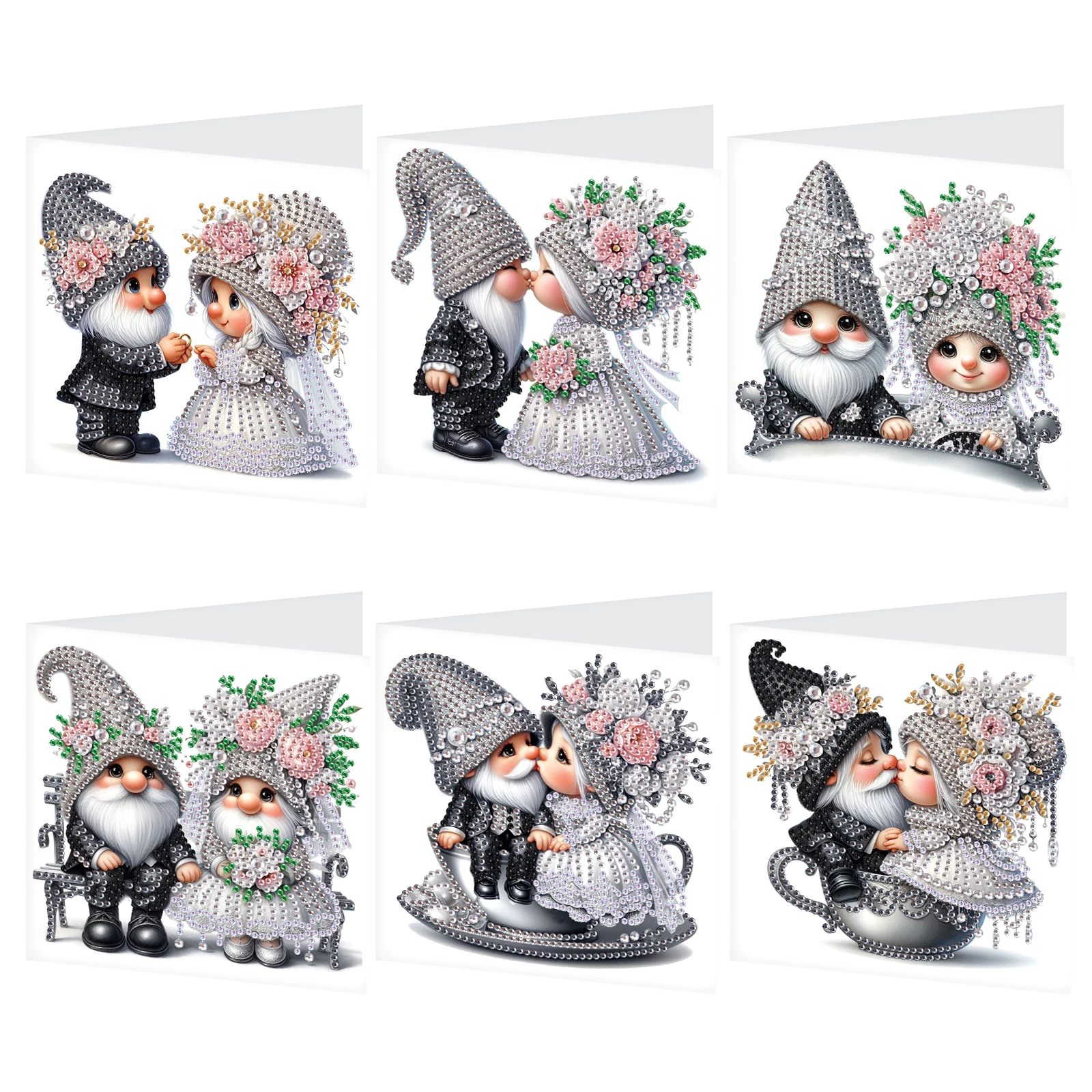ycyingcheng Biglietti di auguri di Natale 5D fai da te con forma speciale per trapano, pittura a diamante 5D, biglietti di auguri fai da te mosaico artigianato festa
