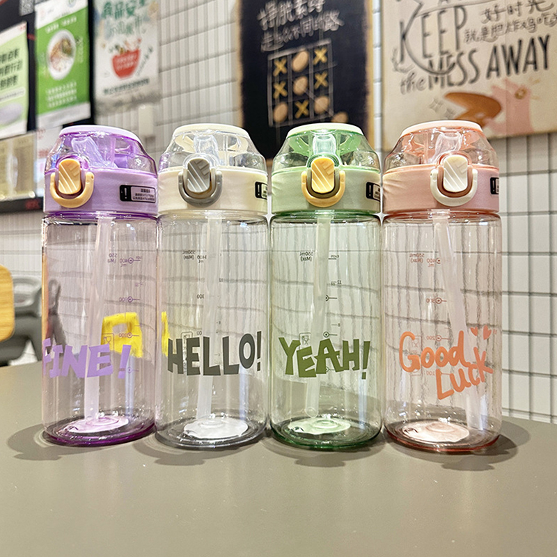 800ml Large Capacity Summer Water Bottle Leak-Proof Portable Drinking Kettle With Sippy Handle Juice Milk Cup Sippy Cup Outdoors